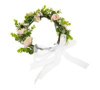 LIOOBO Dog Wedding Flower Collar with Attached Fabric Flowers for Puppies and Pets, Lightweight Comfort and Versatile Styling, Unique Design for Wedding Ceremony and Photo Props