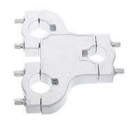 LIOOBO Drum Expansion Clamp Metal Adjustable Connector for Three-Hole Drum Plates Fast Mounting for Jazz and Electronic Drummers