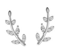 LIOOBO Ear Climber Earrings Lightweight Ear Crawlers for Women Elegant Wedding Studs Comfortable Hypoallergenic Jewelry for Young Ladies