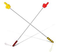 LIOOBO Extendable Presentation Pointer 2pcs Stainless Steel Finger Stick with Comfortable Grip for Business and Elementary Education