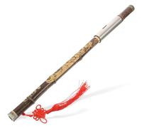 LIOOBO F-Scale Chinese Bawu Flute Handcrafted Ethnic Wind Instrument Traditional Learning Tool for Beginners Lightweight and Portable Folk Music Instrument