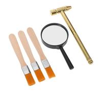 LIOOBO Gemstone Dig Kit with Hammer Brush and Magnifying Glass Archaeological Excavation Tools Set for Boys Reusable Stem Science for Collaborative Learning and Family Fun