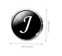 LIOOBO Glass Cuff Link Sleeve Button with J Letter Pattern Lightweight Glass and Copper Collar Button Cuff Link for Mens Shirts Electroplated Smooth Finish All Match Decorative Formal