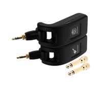 LIOOBO Guita Transmitter Acoustic Guitar Wireless Microphone Electronic Guitar Wireless System and Microphone Black