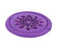 LIOOBO Handmade Cotton Singing Bowl Cushion Pad Small 10cm Purple Embroidered Mat for Yoga Meditation and Music Therapy