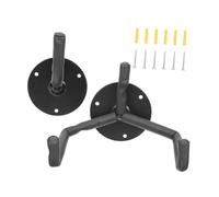 LIOOBO Horizontal Guitar Wall Hanger Metal Mount Holder for Bass Ukulele Violin Erhu Sturdy Protective Wall Bracket for Acoustic Electric String Instruments Display and Storage
