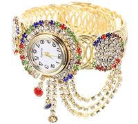 LIOOBO Ladies Quartz Watch Alloy Bracelet Elegant Slim Wristwatch for Business Women Lightweight and Stylish Design Rhinestone Accents