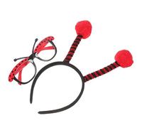 LIOOBO Ladybug Ears Headband Plush Animal Ear Cosplay Accessory for Costume Parties Carnival Christmas and Year Eve Adorable Hair Decor for Adults