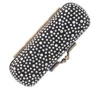 LIOOBO Lipstick Case and Organizer Vintage Alloy Protective Holder Mirror Black Anti-Break Travel Makeup Storage Box for Women