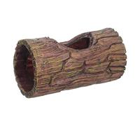 LIOOBO Lizard Resin Hideout with Suction Cup, Reptile Bark Cave Hideaway for Gecko and Turtle Tank Accessories, Amphibian Habitat Shelter