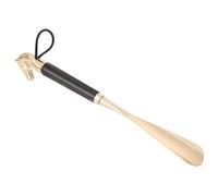 LIOOBO Long Handle Shoe Horn for Home Travel Metal Brass Horse Head Shoehorn Shoes Wearing Tool for Men Women