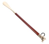 LIOOBO Long Handle Shoe Horn for Women and Seniors Alloy Construction with Cow Head Design Easy Wear for High Heels Boots Suitable for Pregnant and Elderly Users