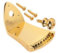 LIOOBO Mandolin Tailpiece Zinc Alloy with Removable Coverplate Golden Geometric Style for 8 String Arched Top Mandolin Enhances Sustain Sturdy Professional for Folk Instrument Repair