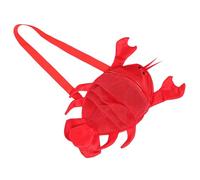 LIOOBO Mesh Beach Bag Cute Lobster Shaped Seashell Storage Bag for Beach Red Airy Design Easy to Clean for Beach Vacations and Collecting Shells