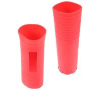 LIOOBO Microphone Professional Sleeve Handle Mic Silicone for and 2pcs Wireless All-around Handheld, Red Cover with Protection, for Ktv and Live Performances