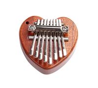 LIOOBO Mini Kalimba Thumb Piano for Beginners, Wooden round Finger Piano with 8 Notes, Easy to Carry and Play Melodious Melody, Unique Design Musical Instrument