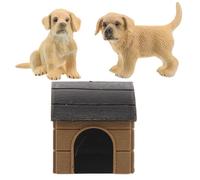 LIOOBO Miniature Dog Figurines Playset with Detailed Realistic Puppy Ornaments Hand Painted Tiny Dogs for Birthday and Home Decoration