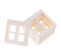 LIOOBO Miniature Plastic Dollhouse Windows 4Pcs Sturdy Accessories for DIY Tiny House Projects Suitable for Hobbyists