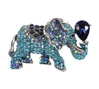 LIOOBO Multi-Purpose Elephant Rhinestone Brooch Alloy Pin Stylish Clothes Badge for Women Work and Social Gatherings