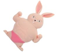 LIOOBO Muscle Rabbit Squeeze 19x14cm Red Shorts Soft Stress Ball Decompression for Adults Office Desk Anxiety Relief and Anger Relief