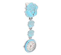 LIOOBO Nurse Fob Watch Clip Rose Pattern Cute Hanging Pocket Watch for Nurses and Students Sturdy Stainless Steel Silent Movement Easy to Read