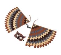LIOOBO Owl Costume Wings for Realistic Feathered Bird Dress Up for Boys Bird and Chicken Costume Creative Role Play for Halloween Parties and Themed Events