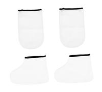 LIOOBO Paraffin Wax Mittens and Sock Liners Set - Hand and Foot Therapy Bags for Paraffin Bath Treatments - Warm and Gloves for Softening Skin 2 Pairs