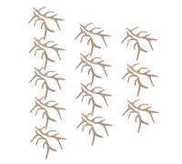 LIOOBO Plastic Diy Antler Branches for Snowman Hands, 9cm Delicate Craft Decorations, 12 Pairs Christmas Seasonal Accessories for Holiday Diy Home Decor
