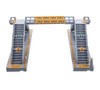 LIOOBO Plastic Railway Footbridge Model for Sand Table Decor DIY Pedestrian Overhead Bridge with Smooth Surface Miniature Scenic Building Accessory for Railway Station Scenes