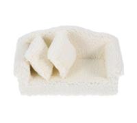 LIOOBO Plush Dollhouse Sofa with Removable Cushions Miniature Soft Couch for Models Versatile Living Room for Tiny Home Displays and Dollhouse Accessories