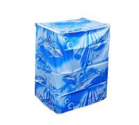LIOOBO Polyester Satin Cloth Washing Machine Cover Case Protector Wave Fully Automatic Dustproof Sunscreen Protector for Standard Machines Colorful Design for Home Decor