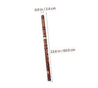 LIOOBO Portable Bitter Bamboo Flute e Tune for Beginners and Students, 2pcs Chinese Dizi Transverse Flute for Adults and Kids, Traditional Folk Musical Instrument for Learning and Performance