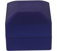 LIOOBO Portable Dark Blue LED Lighted Jewelry Box for Rings Illuminated Display Case with Brilliant Lighting Versatile Storage for Engagement Wedding Proposal Compact Luxury Showcase for