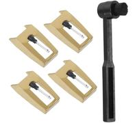 LIOOBO Replacement Record Player Needle for Vinyl Record Players, Precision-crafted with Red Gem and Aluminium Rod, Lightweight Design Providing Audio Quality for Vintage Turntables