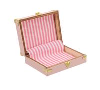 LIOOBO Retro Suitcase for Dollhouse Vintage Storage Box for Miniatures 1 Piece Luggage Accessory for Collectibles and Display