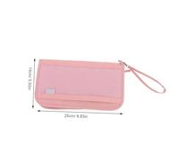 LIOOBO RFID Blocking Travel Document Organizer Compact Passport Wallet Holder for Women Men Oxford Cloth Boarding Card Case Lightweight Portable Travel Accessory