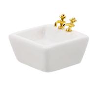 LIOOBO Scale Dollhouse Bathroom and Kitchen Furniture Prop Detailed Realistic Wash Basin for Dollhouse Accessories Compact Victorian Style Decor