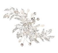 LIOOBO Silver Leaf Brooch Pin for Women Reusable Zinc Alloy Decorative Accessory with Pin, Chic and Lovely Design, Convenient to Apply, for Wedding or Party Wear