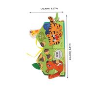 LIOOBO Soft Cloth Book for Newborns Months Tear Resistant Crinkle Sensory with Touch and Feel Textured Animals Lightweight and Washable Early Education Learning Book