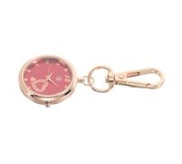 LIOOBO Stylish Nurse Pocket Watch Keychain Silent Quartz Movement Vintage Charm for Students Ladies Portable Fob Watch Pendant Red Fashion Accessory