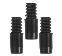 LIOOBO Threaded Mop Handle 3pcs Replacement Extension Pole Adapter for Broom Handle 22mm Tube Plastic Black Compatible with Metal Rods for Home Office