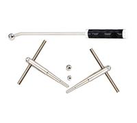LIOOBO Trumpet Repair Tool Kit Trombone Maintenance Tool with Black Wood and Metal Handle Strong Load-bearing Capacity Wind Instrument Repairs