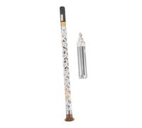 LIOOBO Tuning Vertical Bawu Ethnic Wind Instrument in Blue and White Porcelain Color Detachable Design Bamboo and Stainless Steel Construction Suitable for Traditional and Modern Music