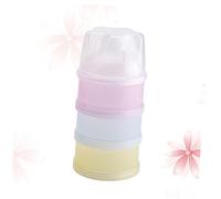 LIOOBO Twist Lock Milk Powder Dispenser Stackable Formula Container with Funnel Mouth Portable Snack Storage Box for Foods Oatmeal Nuts Safe PP Material Space Saving Travel