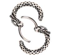 LIOOBO Vintage Dragon Round Loop Earrings for Men, 2Pcs Gothic Ear Loop Jewelry, Minimalist Black Metal Hoop Earrings for Casual and Party Wear