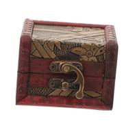 LIOOBO Vintage Small Portable Jewelry Box Alloy Trinket Organizer with Simple Closure Retro Pattern Design for Travel Birthday Wedding Gift and Dresser Decoration
