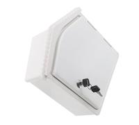 LIOOBO Wall-mounted Milk Box with Lock Outdoor Lockable Milk Container and Package Drop Box for Porch Beige Curved Design Sturdy Storage and Letters