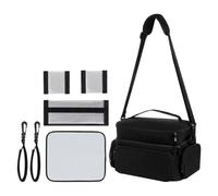 LIOOBO Wearable Breast Pump Bag Pouch Compatible with Elvie Willow Portable Two-Layer Breast Pump Storage Case with Handle Black for Travel