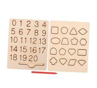 LIOOBO Wooden Alphabet Tracing Board Double Sided Early Educational for Preschoolers Letter Recognition and Writing Practice Skill Development