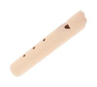 LIOOBO Wooden Flute Three Hole Whistle Musical Instrument Unpainted DIY Fun Whistle for Safe Wooden Design for Music Education Compact for